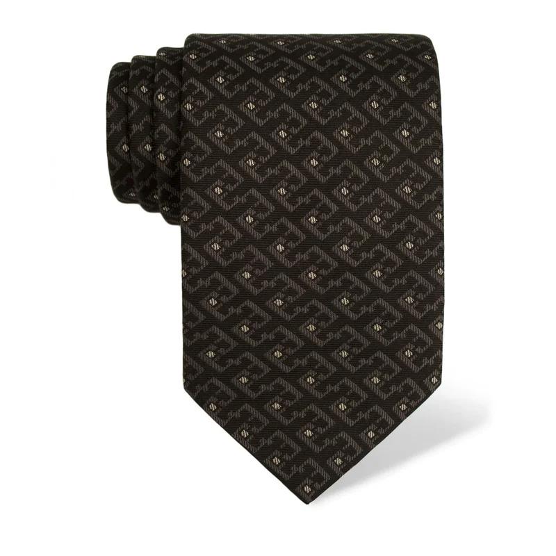 Kravata CROATA Tematski  Glagoljica Crna  Svila 100%  