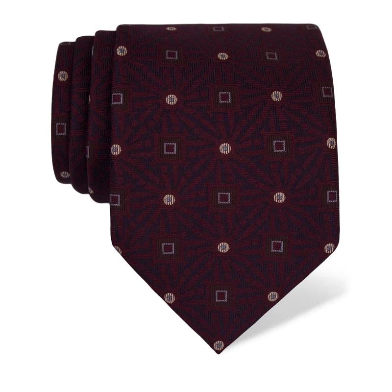 Kravata CROATA Tematski  Glagoljica Bordo  Svila 100%  
