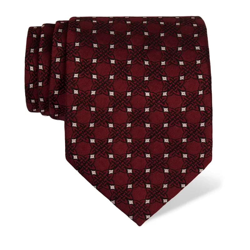 Kravata CROATA Tematski  Pleter Bordo  Svila 100%  