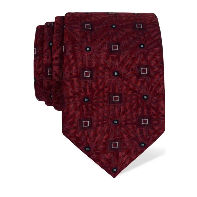 Kravata CROATA Tematski  Glagoljica Bordo  Svila 100%  