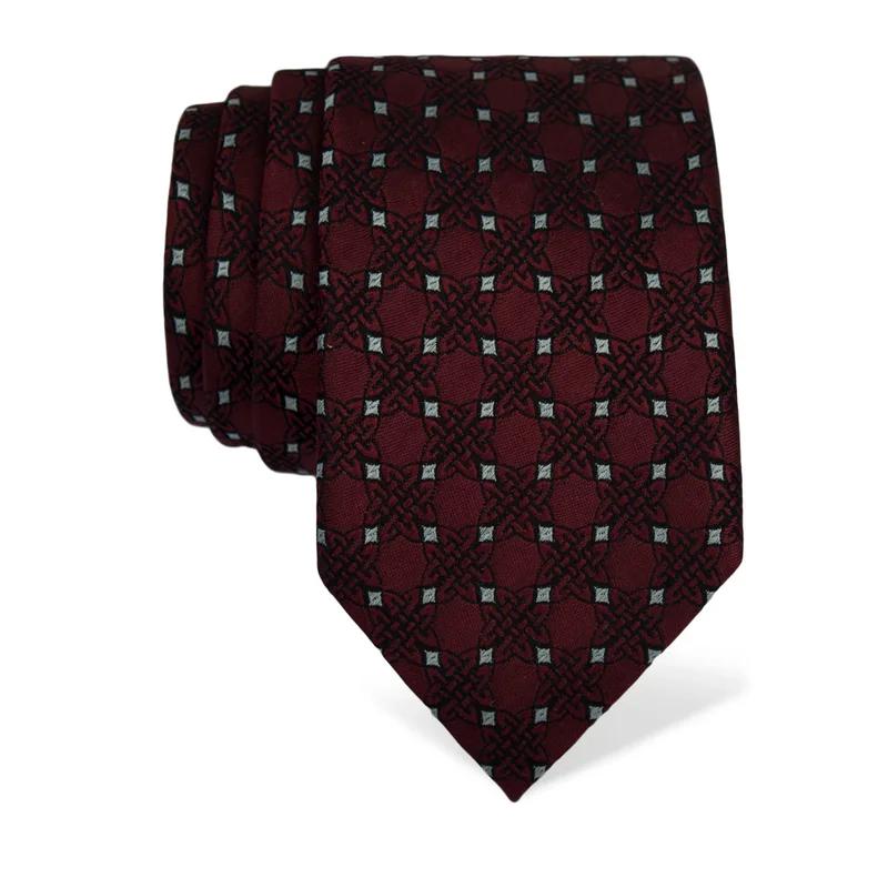 Kravata CROATA Tematski  Pleter Bordo  Svila 100%  