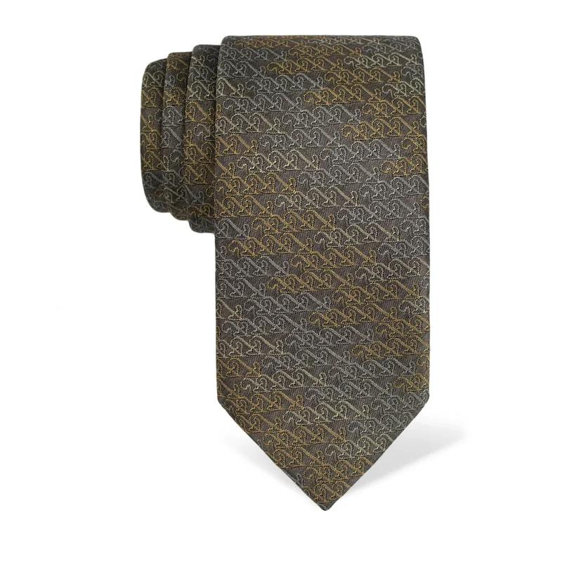 Kravata CROATA Tematski  Secesija Siva  Svila 100%  