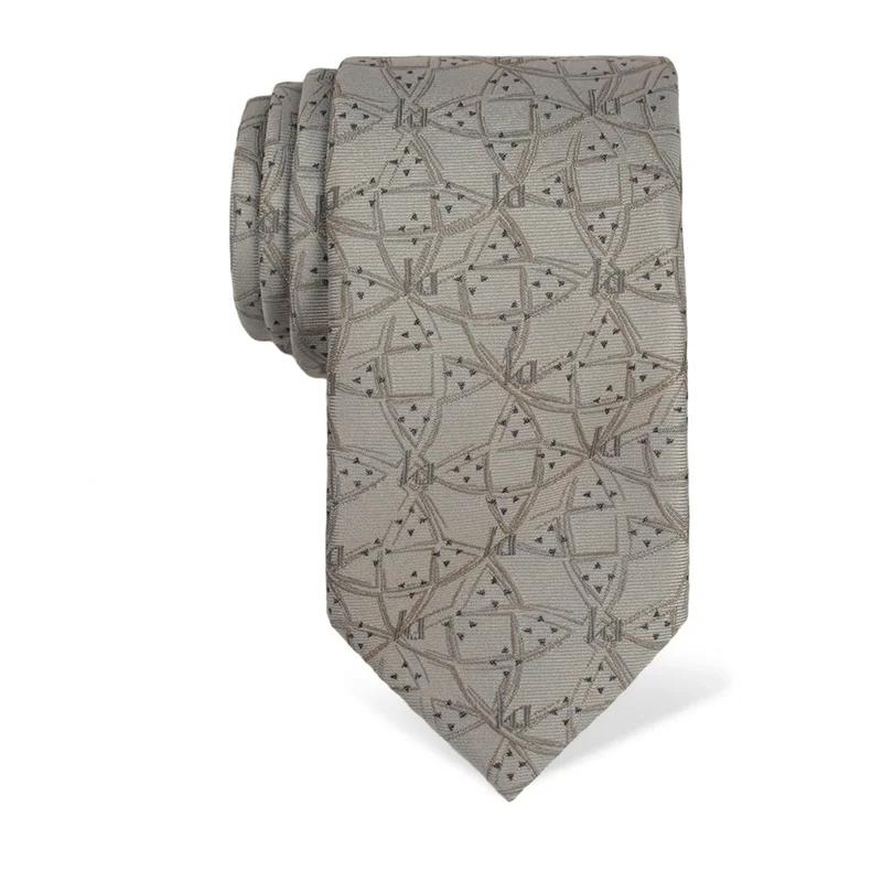 Kravata CROATA Tematski  Pleter i glagoljica Svijetlo plava  Svila 100%  