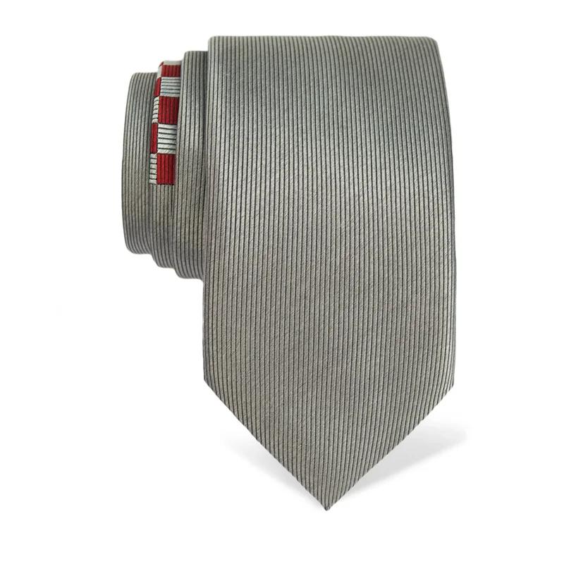 Kravata CROATA Tematski  Nacional Svijetlo siva  Svila 100%  