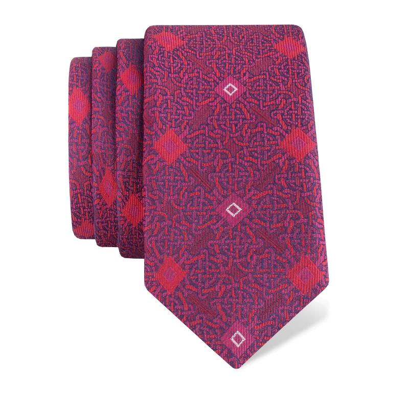 Kravata CROATA Trend Tematski  Pleter Bordo  Svila 100%  