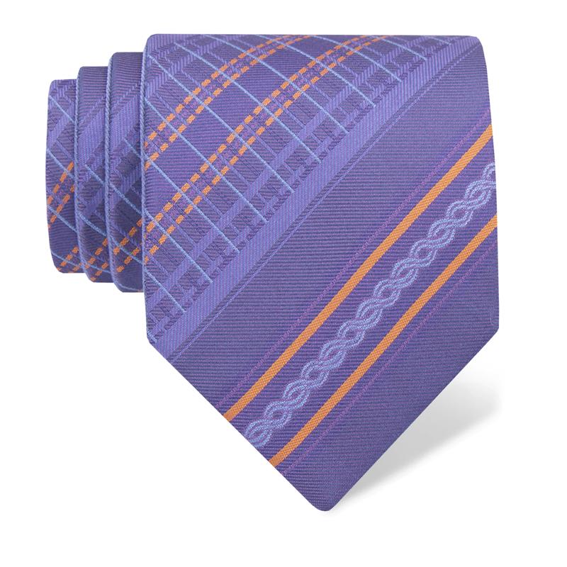 Kravata CROATA Tematski S dva lica Pleter Ljubičasta  Svila 100%  