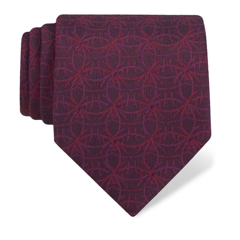 Kravata CROATA Tematski  Pleter Bordo  Svila 100%  