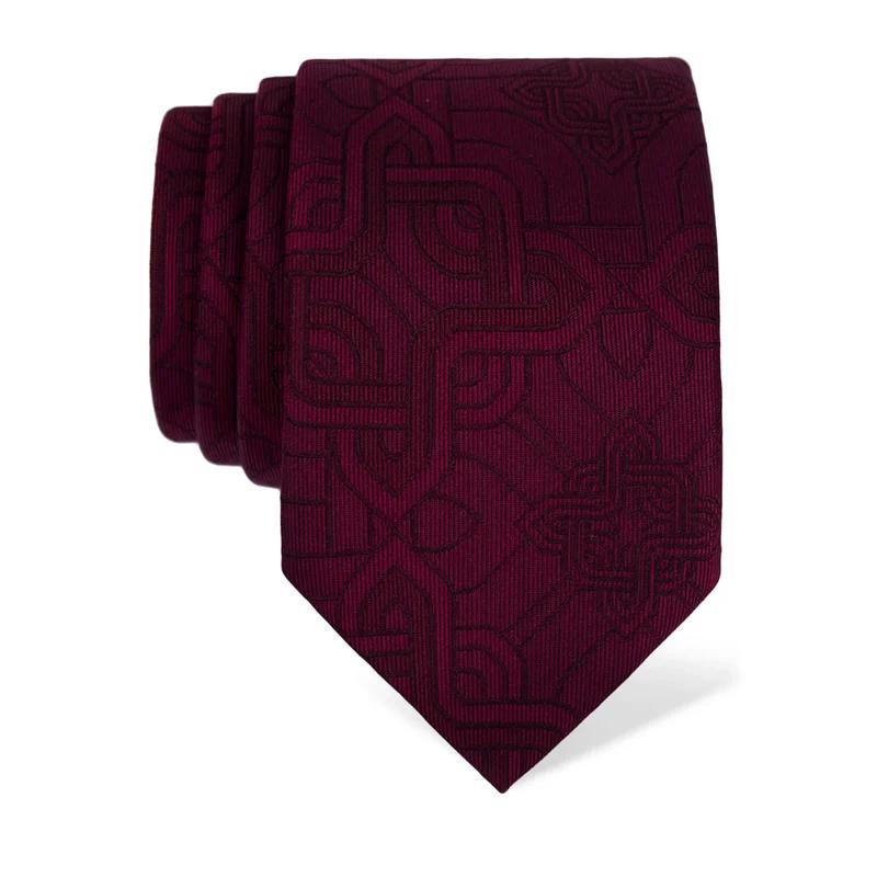 Kravata CROATA Tematski  Pleter Bordo  Svila 100%  