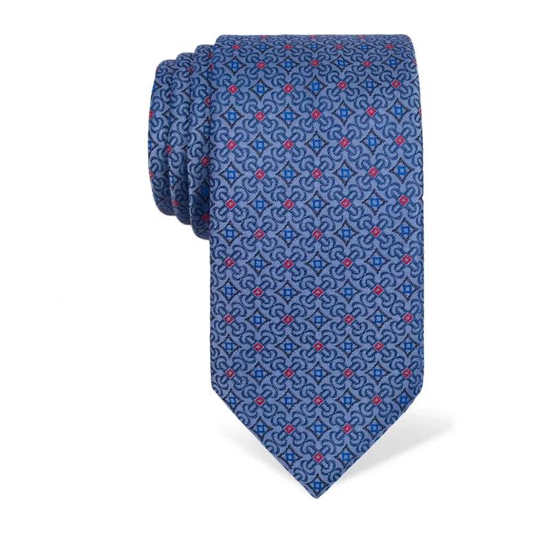 Kravata CROATA Tematski  Glagoljica Plava  Svila 100%  