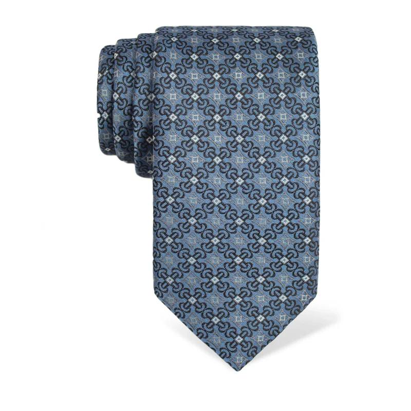 Kravata CROATA Tematski  Glagoljica Svijetlo plava  Svila 100%  