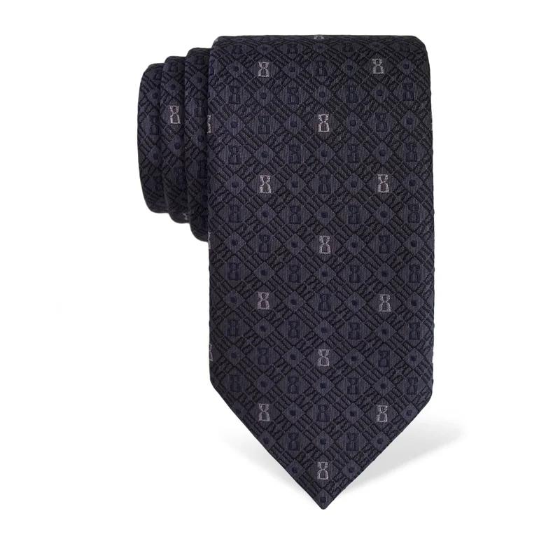 Kravata CROATA Tematski  Glagoljica Tamno plava  Svila 100%  