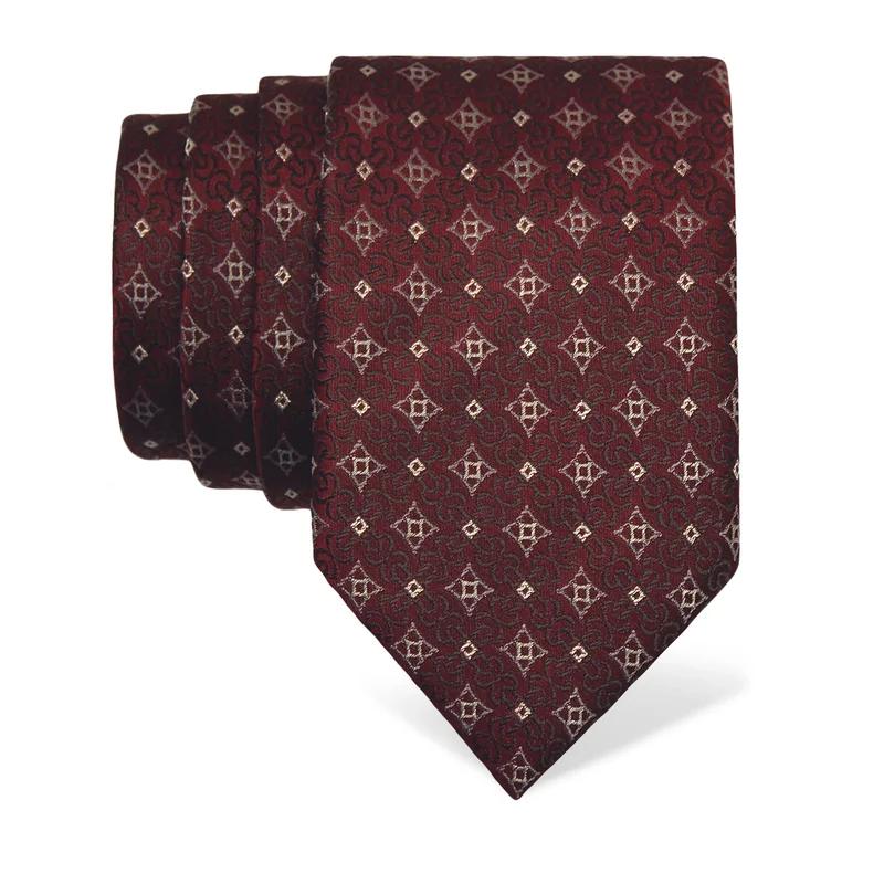 Kravata CROATA Tematski  Glagoljica Bordo  Svila 100%  