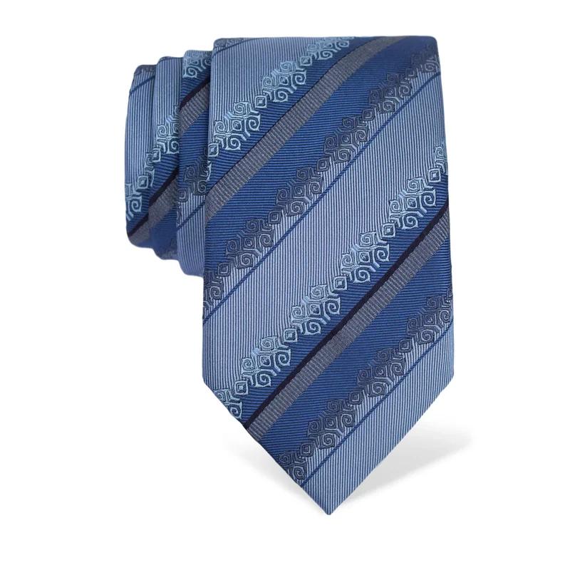 Kravata CROATA Brijuni Tematski  Narodni vez Plava  Svila 100%  
