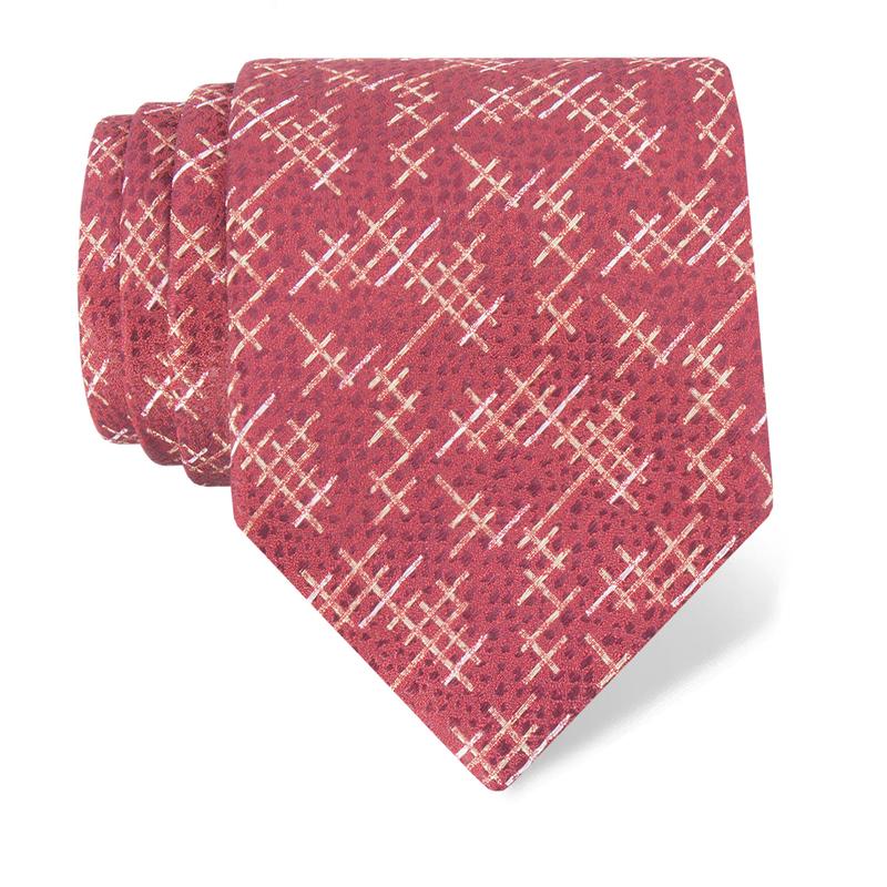 Kravata CROATA Klasični  Razno Bordo  Svila 100%  