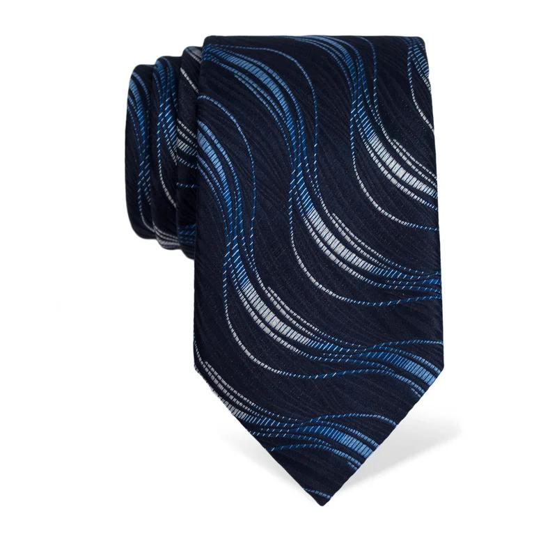 Kravata CROATA Klasični  Točkice Tamno plava  Svila 100%  