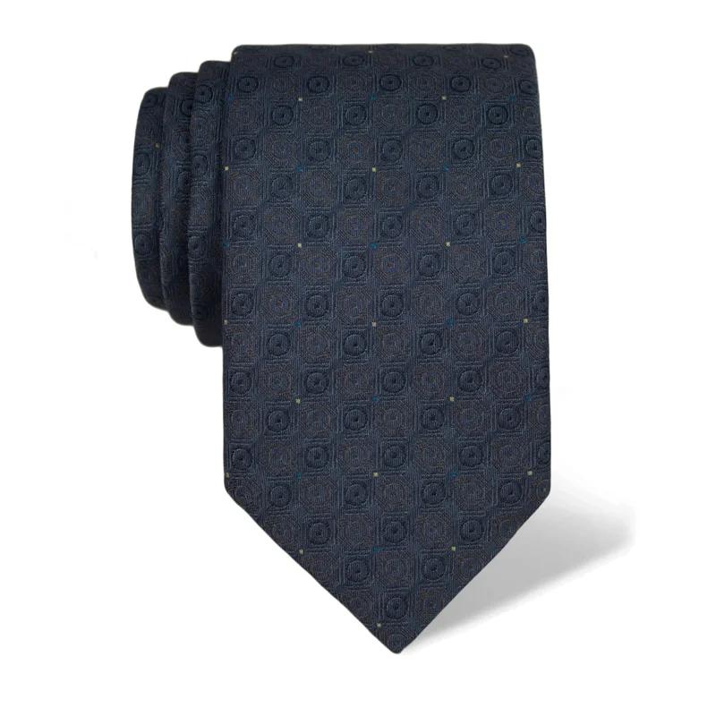 Kravata CROATA Klasični  Krugovi Svijetlo plava  Svila 100%  