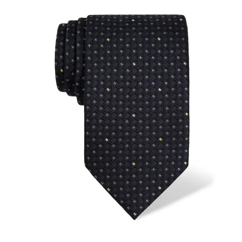 Kravata CROATA Klasični  Sitni uzorak Tamno plava  Svila 100%  