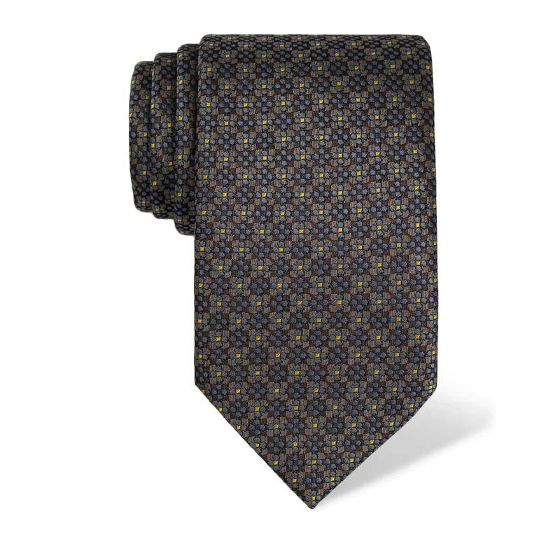 Kravata CROATA Klasični  Sitni uzorak Siva  Svila 100%  