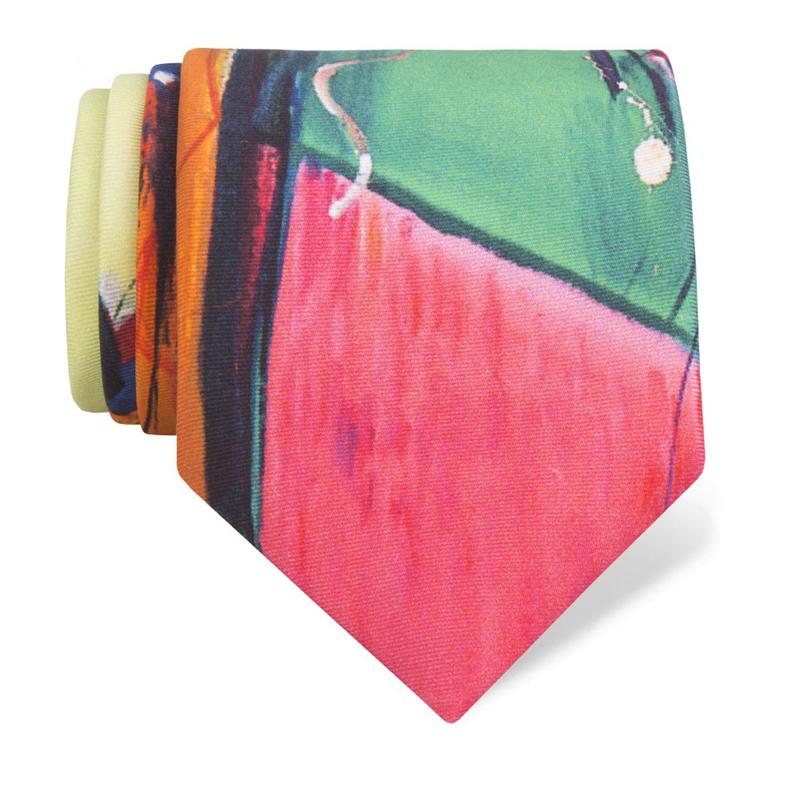 Kravata CROATA Art Tematski Standard Prica Svijetlo zelena  Svila 100%  