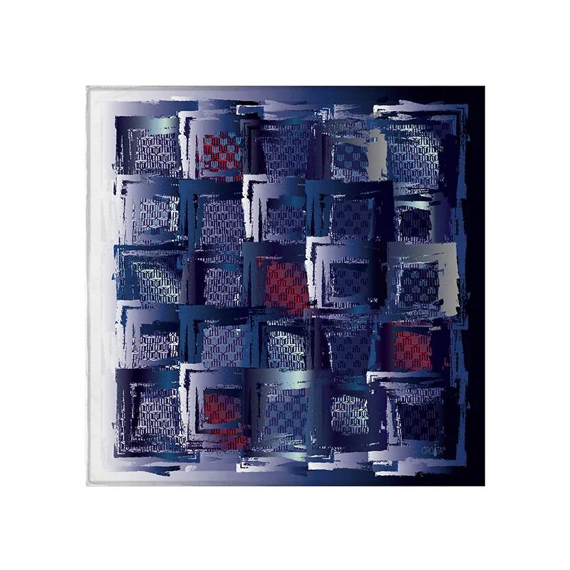 Rubac CROATA Tematski  Glagoljica Tamno plava  Svila 100%  