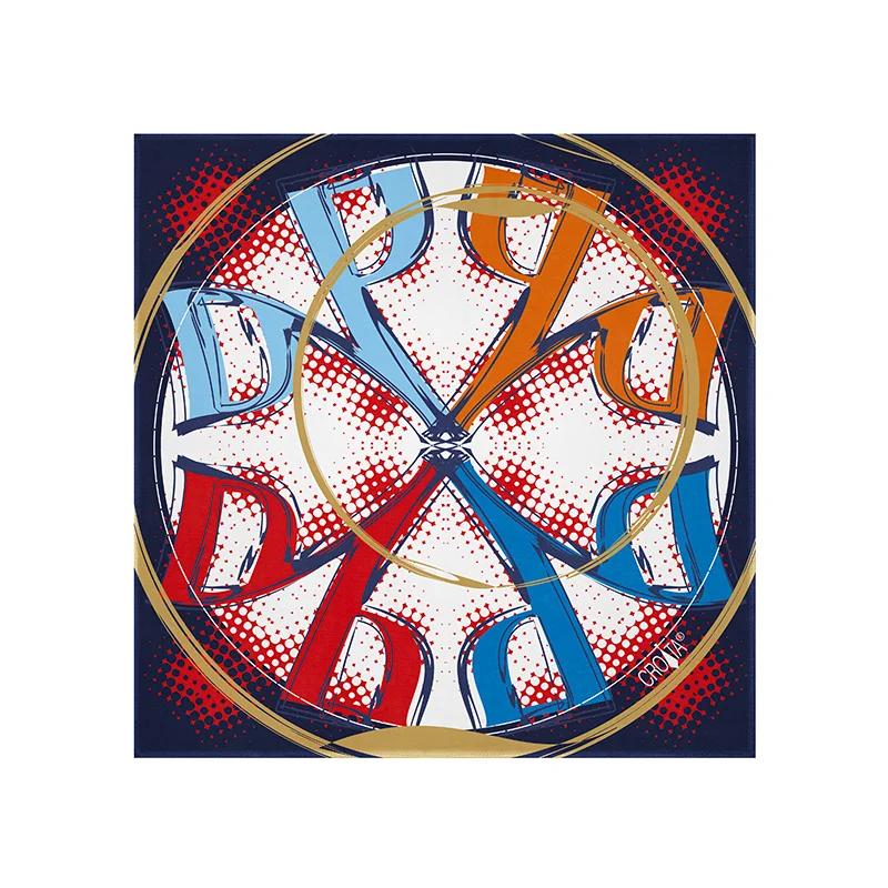 Rubac CROATA Tematski  Glagoljica Plava  Svila 100%  