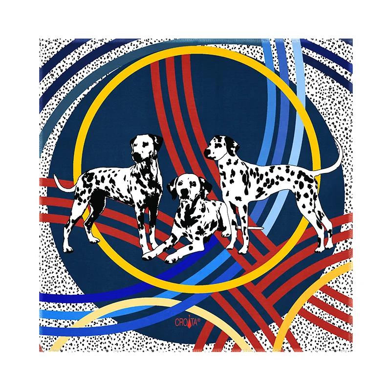 Rubac CROATA Brijuni Tematski  Dalmatiner Plava  Svila 100%  