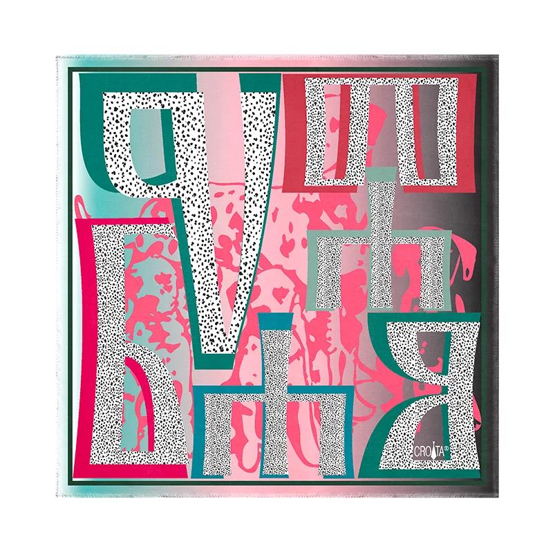 Rubac CROATA Brijuni Tematski  Dalmatiner Roza  Svila 100%  