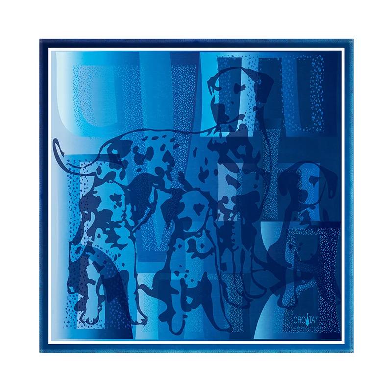 Rubac CROATA Brijuni Tematski  Dalmatiner Plava  Svila 100%  