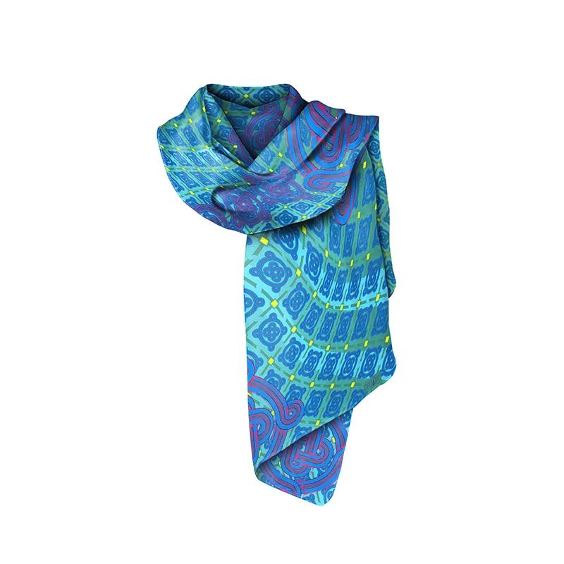 Šal CROATA Tematski  Pleter Zelena  Svila 100%  