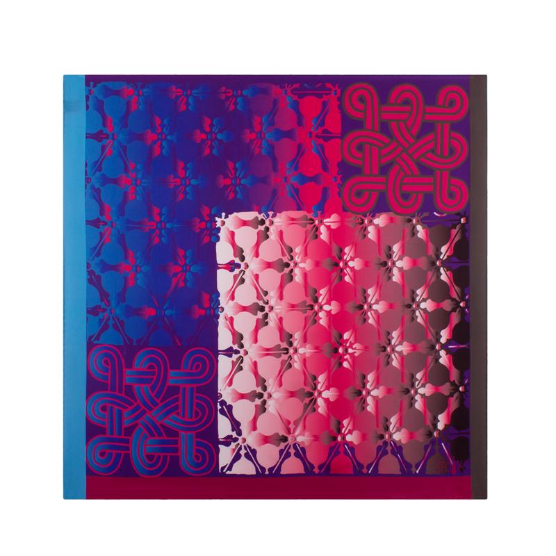 Mali rubac CROATA Tematski Rubac, tematski Pleter Ljubičasta  Svila 100%  