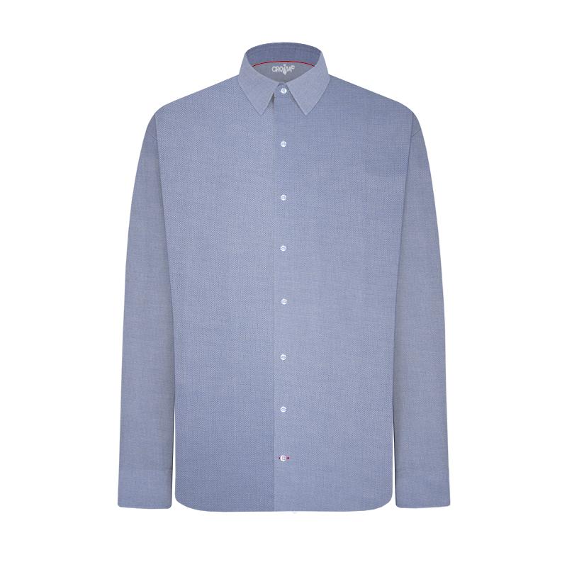 Košulja CROATA Brijuni Klasični Blago strukirani Jednobojni teksturirani Svijetlo siva  Pamuk 100 %  Dugi rukav