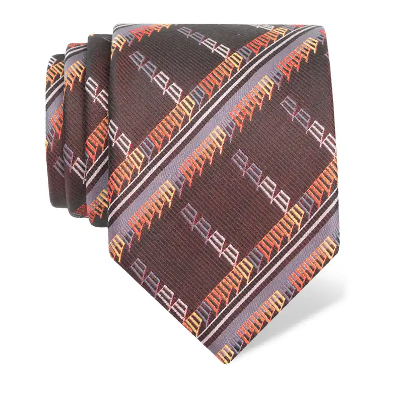 Kravata CROATA Tematski  Glagoljica Bordo  Svila 100%  