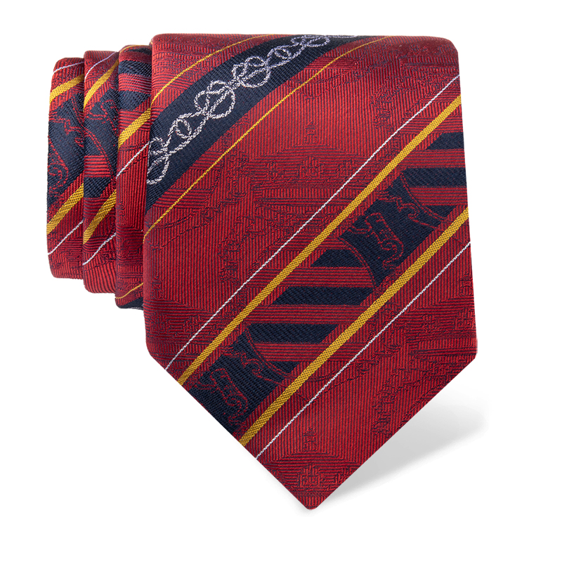 Kravata CROATA Tematski  Dubrovnik Crvena  Svila 100%  