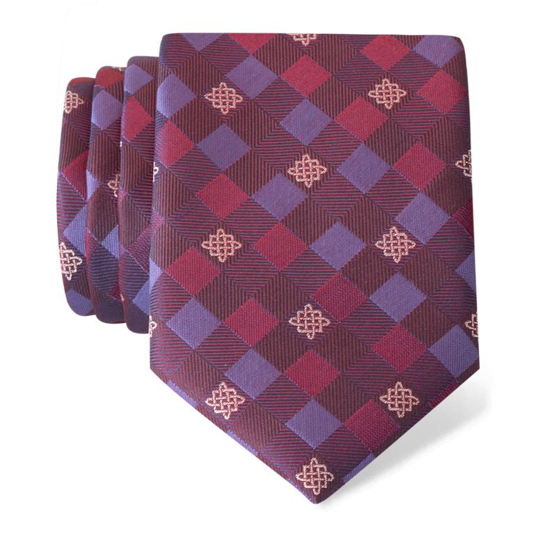 Kravata CROATA Tematski  Pleter Bordo  Svila 100%  
