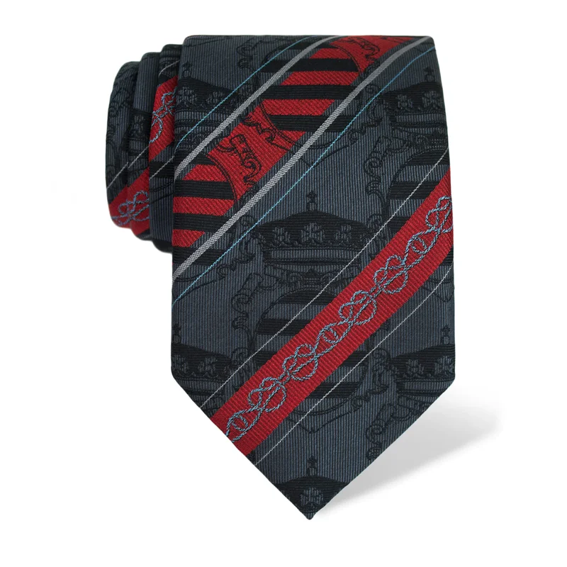 Kravata CROATA Tematski  Dubrovnik Siva  Svila 100%  