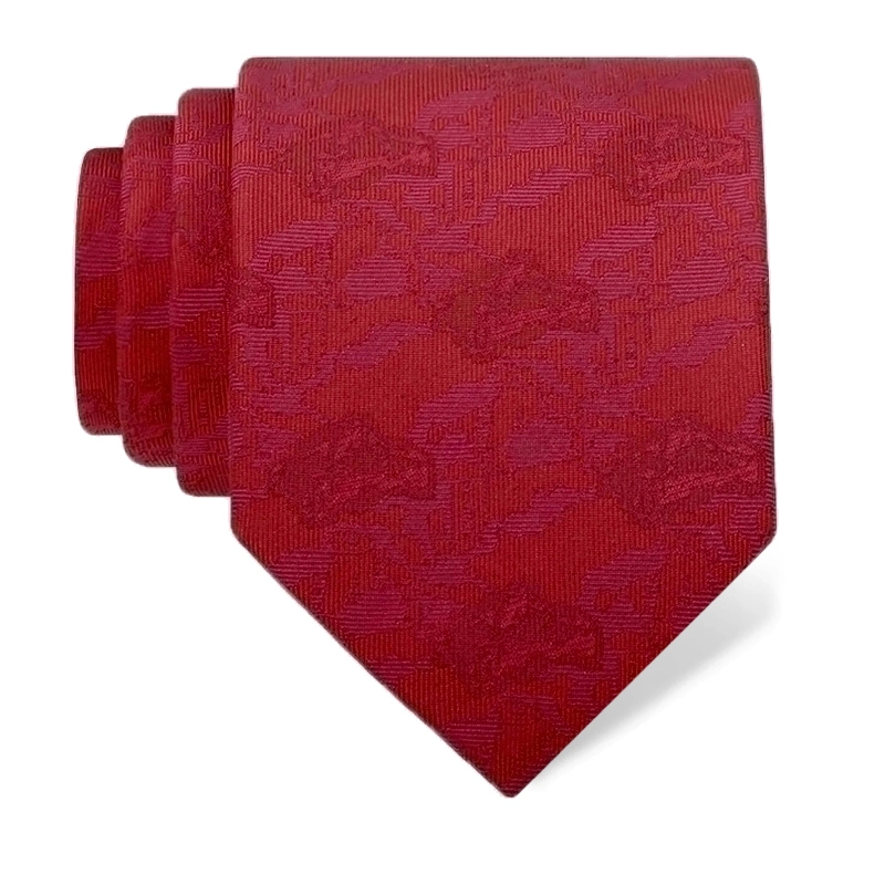 Kravata CROATA Clasicum Tematski  Rijeka Crvena  Svila 100%  Kratki rukav