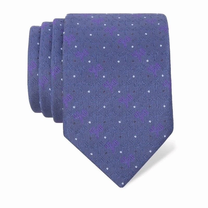 Kravata CROATA Tematski  Glagoljica Plava  Svila 100%  