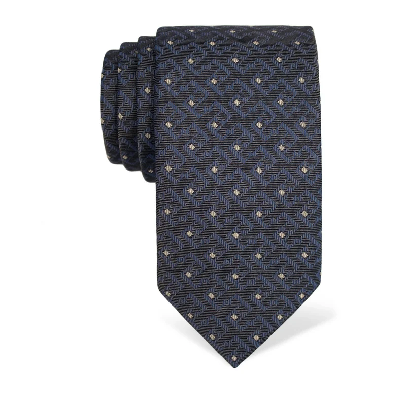 Kravata CROATA Tematski  Glagoljica Siva  Svila 100%  