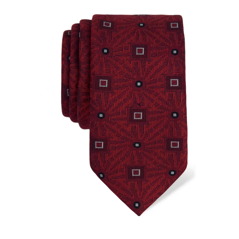 Kravata CROATA Tematski  Glagoljica Bordo  Svila 100%  