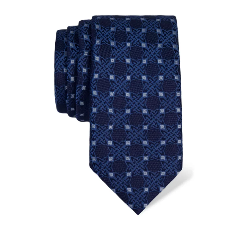 Kravata CROATA Tematski  Pleter Plava  Svila 100%  