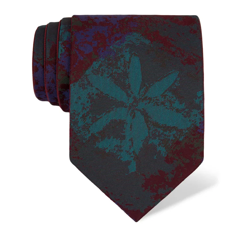 Kravata CROATA Tematski S dva lica Slivnik Zelena  Svila 100%  