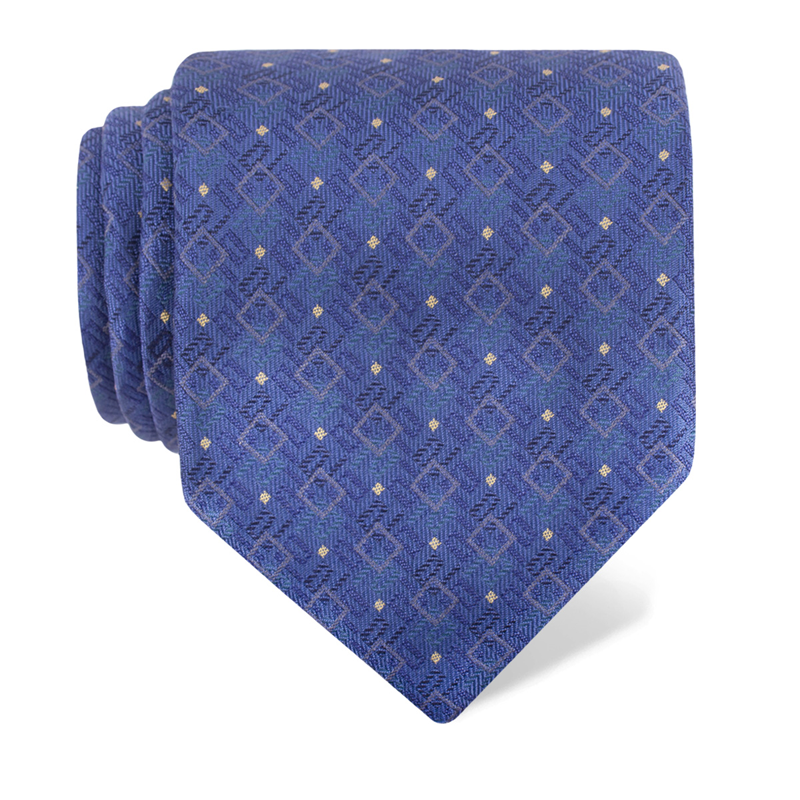 Kravata CROATA Tematski  Glagoljica Plava  Svila 100%  