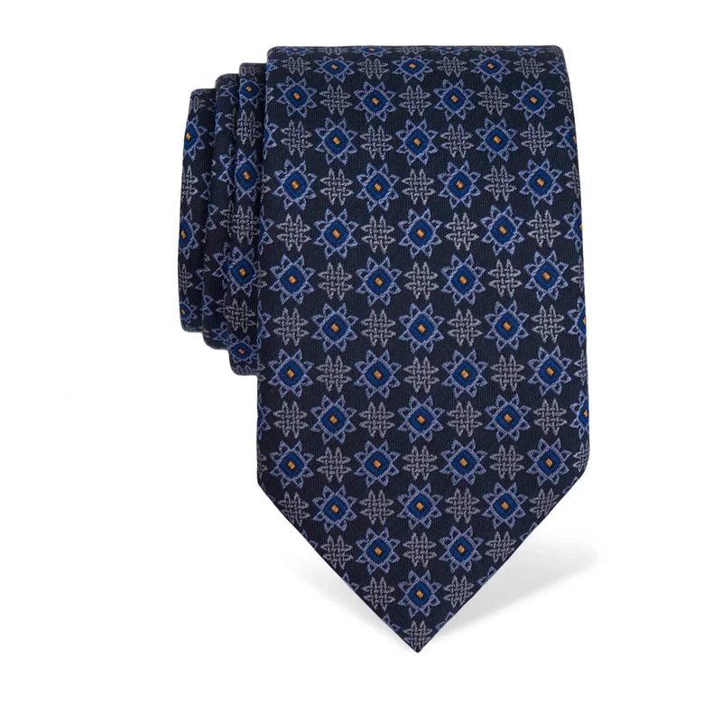 Kravata CROATA Tematski  Pleter Tamno plava  Svila 100%  