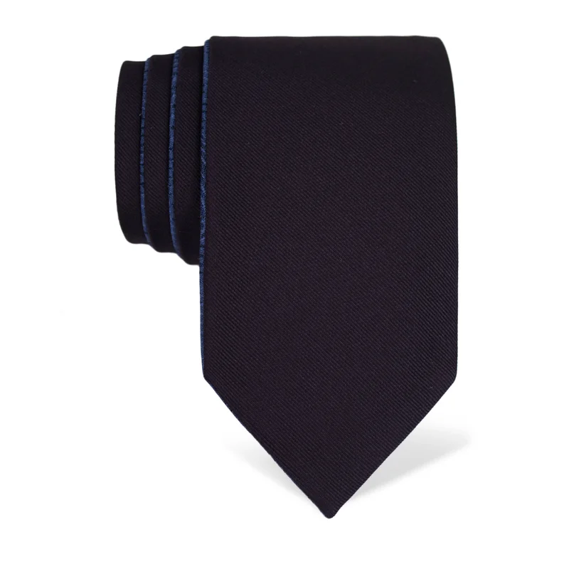 Kravata CROATA Tematski S dva lica Vučetićevi otisci Plava  Svila 100%  