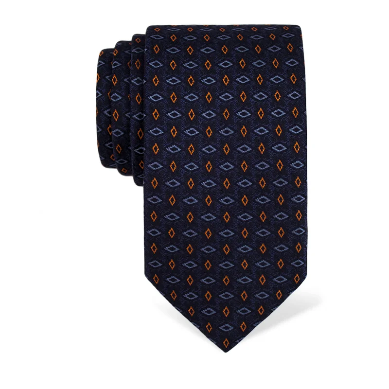 Kravata CROATA Tematski Velika Narodni vez Tamno plava  Svila 100%  