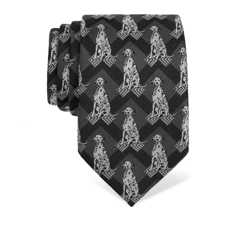 Kravata CROATA Tematski  Dalmatiner Siva  Svila 100%  