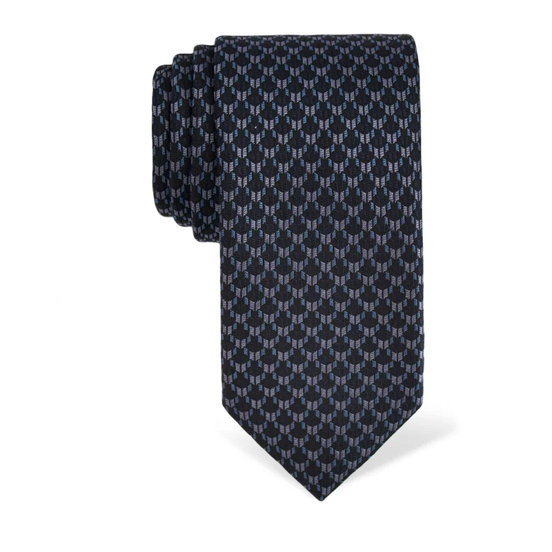 Kravata CROATA Klasični  Sitni uzorak Tamno plava  Svila 100%  