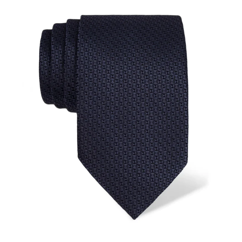 Kravata CROATA Klasični Velika Jednobojni teksturirani Plava  Svila 100%  