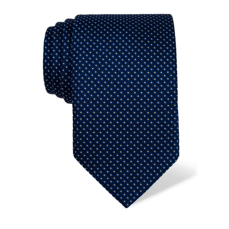 Kravata CROATA Klasični Velika Točkice Petrolej  Svila 100%  