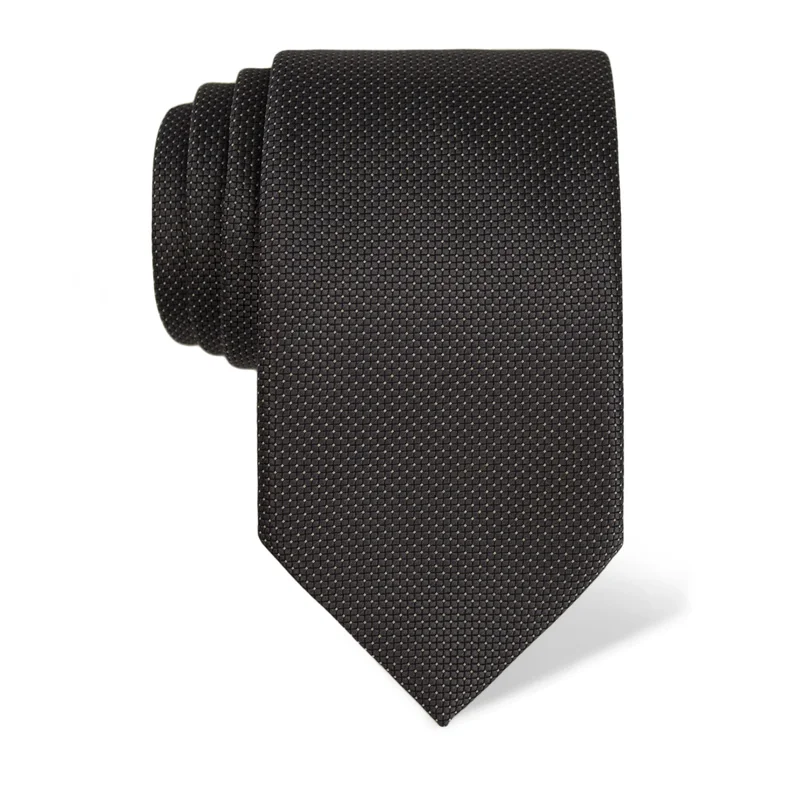Kravata CROATA Klasični Velika Sitni uzorak Tamno siva  Svila 100%  